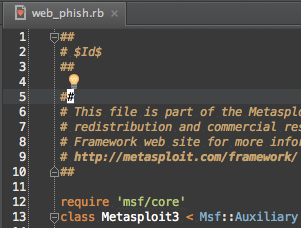 `auxiliary/pro/social_engineering/web_phish` `Metasploit3` class