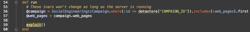 `auxiliary/pro/social_engineering/web_phish` `Metasploit3#run`