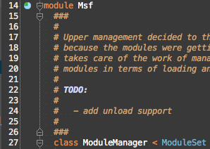 Nested module declarations for `Msf::ModuleManager`
