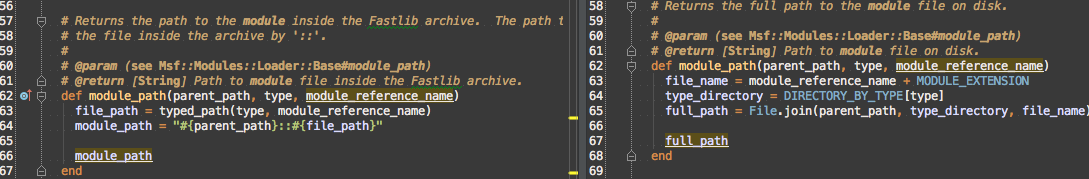 `Msf::Modules::Loader::Archive#module_path` vs `Msf::Module::Loader::Directory#module_path`